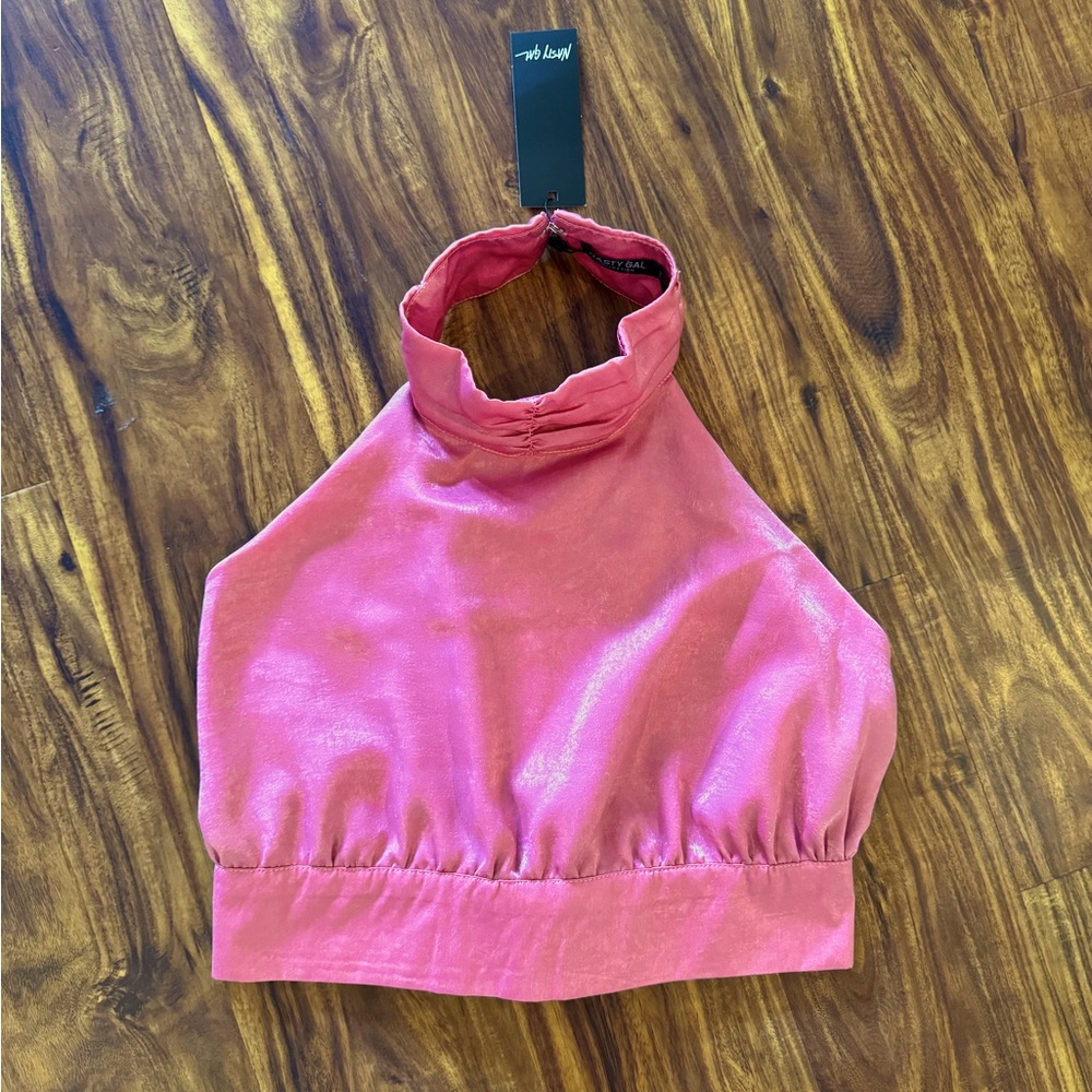 New! Nasty Gal Pink Halter Top - Size 8